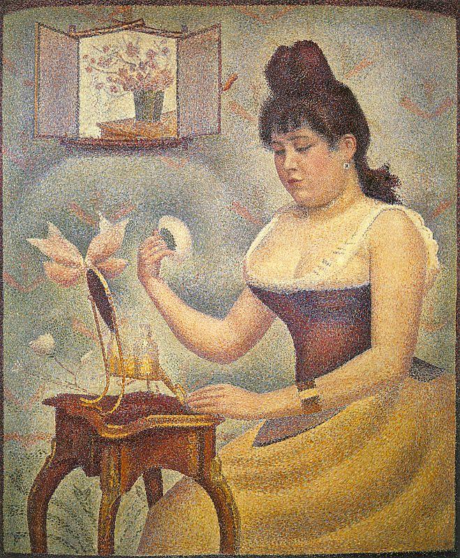 Georges Seurat Young Woman Powdering Herself Sweden oil painting art
